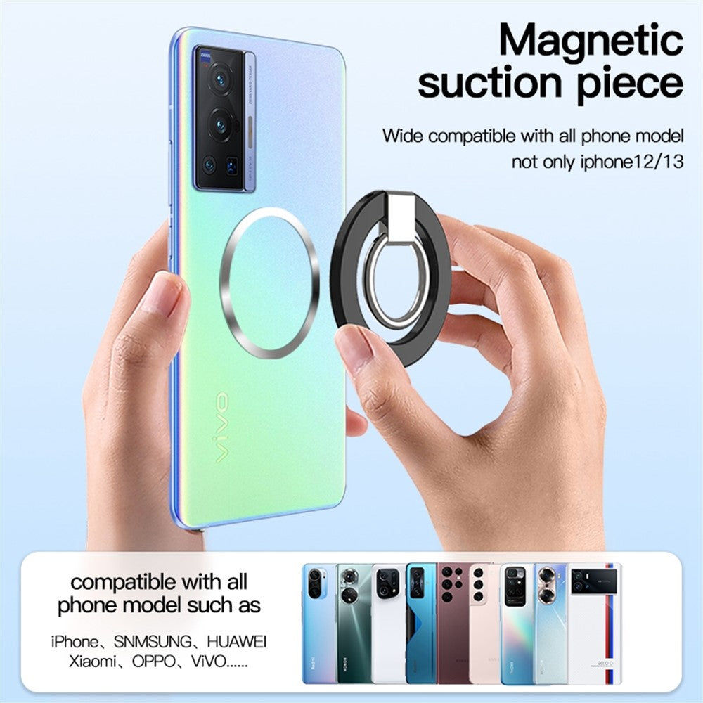 Magnetisk mobilringhållare kompatibel med iPhone 13/12-serien justerbar fingerringhållare stativ stöd 360 grader roterande 180 grader vikbar
