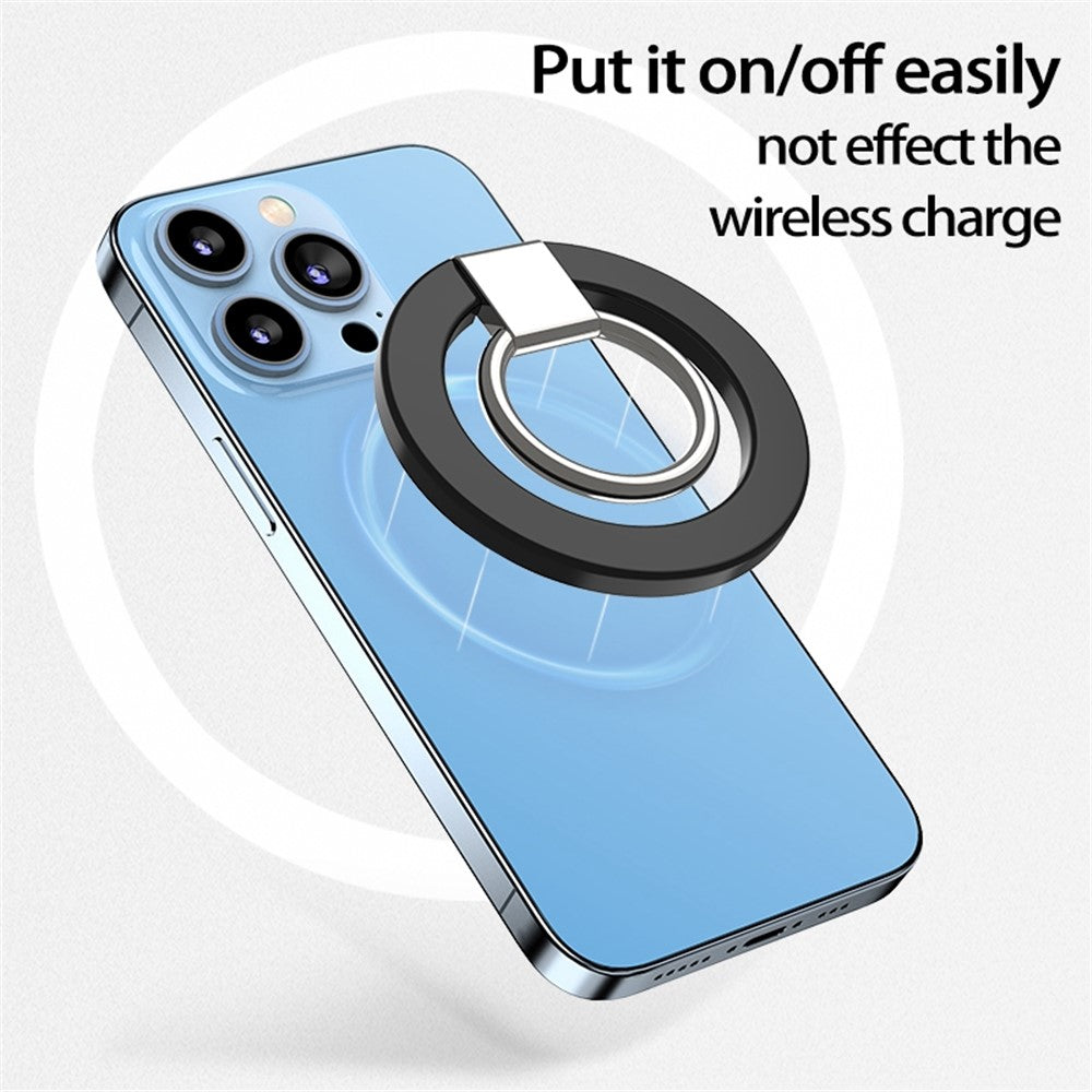 Magnetisk mobilringhållare kompatibel med iPhone 13/12-serien justerbar fingerringhållare stativ stöd 360 grader roterande 180 grader vikbar