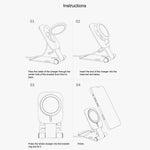 Phone Stand Charger Foldable Wireless Charger Phone Holder Cradle