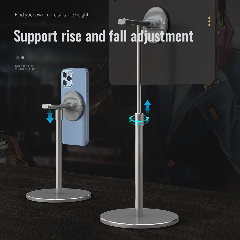R-JUST PB04-13 Height Adjustable Magnetic Absorption Tablet/Phone Desk Bracket Headphone Hanger Stand