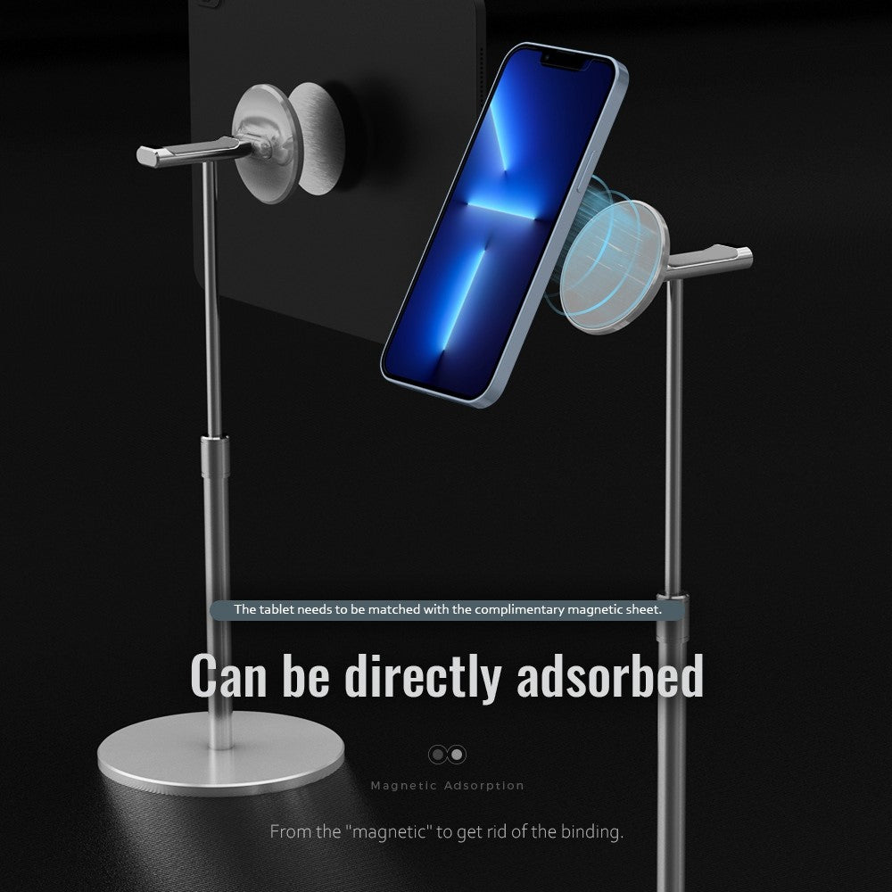 R-JUST PB04-13 Height Adjustable Magnetic Absorption Tablet/Phone Desk Bracket Headphone Hanger Stand