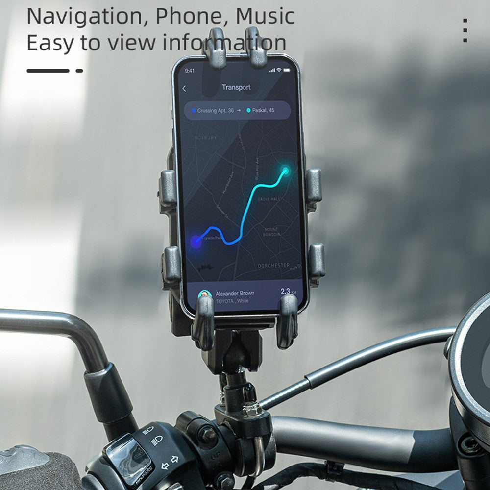 ROCKBROS Bull Head Pattern Motorcycle Electric Bike Bicycle Phone Stand Rotatable Phone Holder Mount Bracket