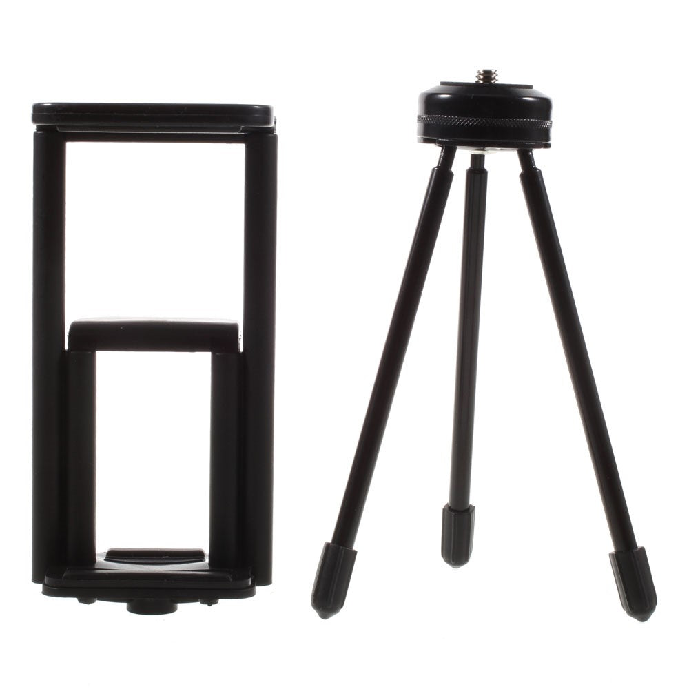 Multi-functional Mini Metal Tripod + Dual Clamps for iPhone iPad Samsung Smartphone Tablets