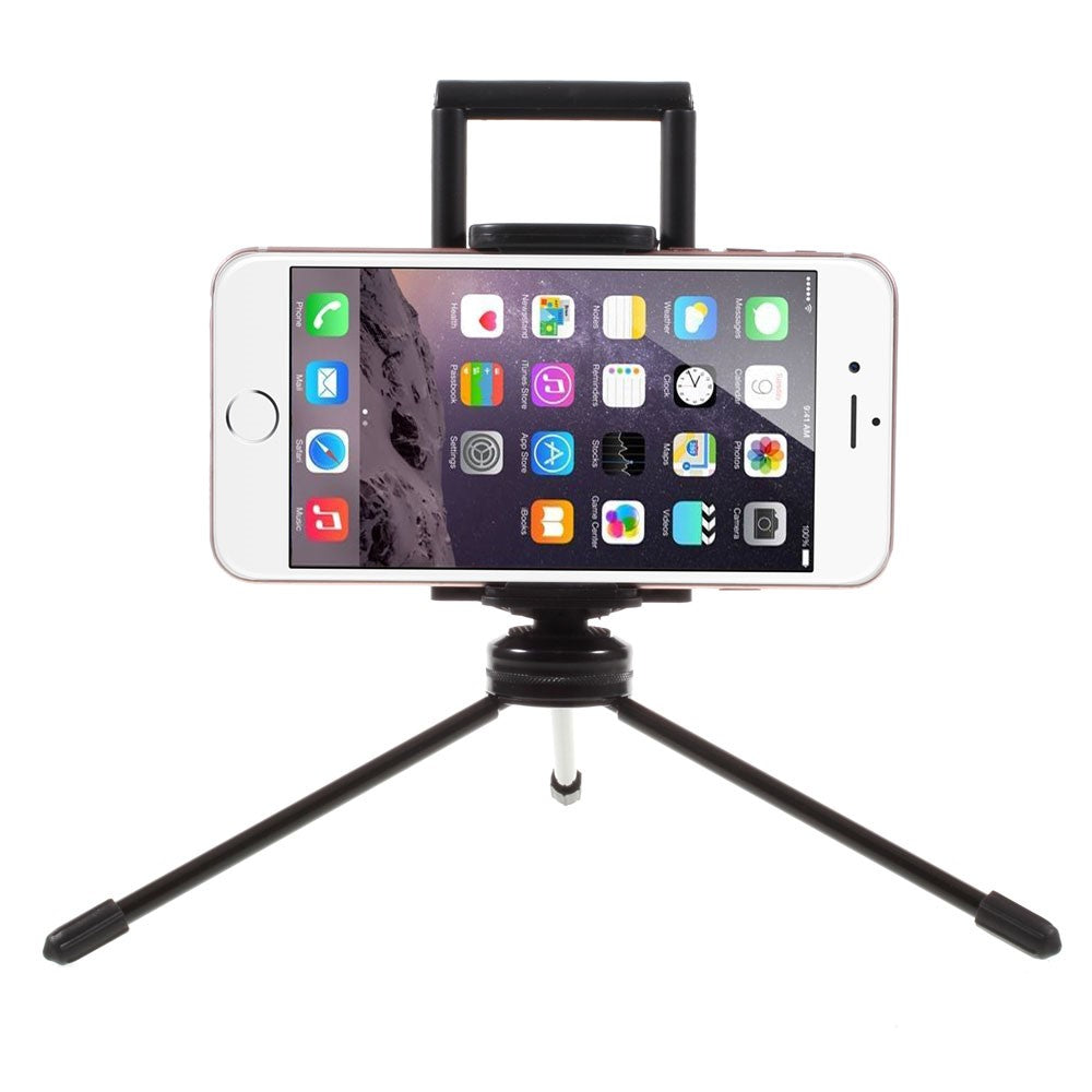 Multi-functional Mini Metal Tripod + Dual Clamps for iPhone iPad Samsung Smartphone Tablets