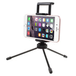 Multi-functional Mini Metal Tripod + Dual Clamps for iPhone iPad Samsung Smartphone Tablets