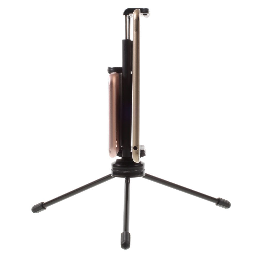 Multi-functional Mini Metal Tripod + Dual Clamps for iPhone iPad Samsung Smartphone Tablets