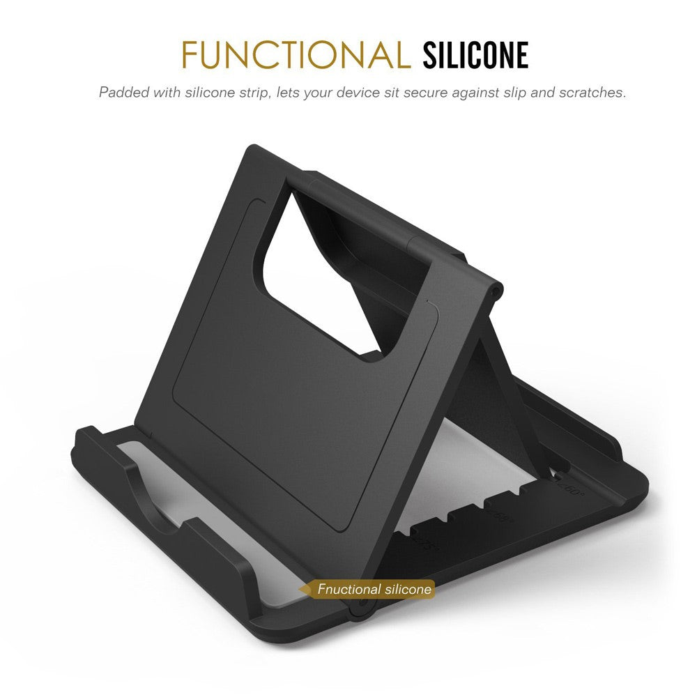 For iPhone Samsung Phone Bracket 6-angle Adjustment Portable Fold-up Desktop Holder Stand