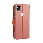 Crazy Horse Skin PU Leather Wallet Mobile Phone Shell for Google Pixel 4a 4G