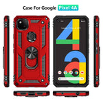 Hybrid PC TPU-cover til Google Pixel 4a 4G med støttefod Armor-cover