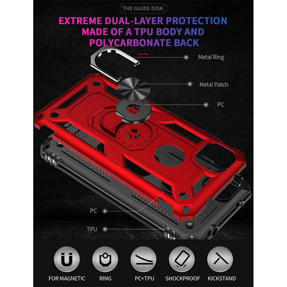 Hybrid PC TPU-cover til Google Pixel 4a 4G med støttefod Armor-cover