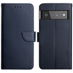 Nappa tekstur Anti-drop Ægte læder + TPU Telefoncover Stativ Tegnebog Beskyttelsescover til Google Pixel 6 Pro