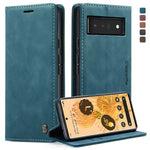 CASEME 013 Series Compatible for Google Pixel 6 Pro Mobile Phone Case Wallet Anti-Drop Magnetic Auto-absorbed PU Leather Flip Phone Cover