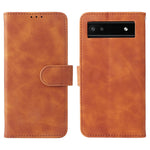 Comfortable Skin-touch Feeling Anti-scratch PU Leather Stand Phone Cover Wallet Case for Google Pixel 6a