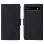 Comfortable Skin-touch Feeling Anti-scratch PU Leather Stand Phone Cover Wallet Case for Google Pixel 6a