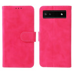 Comfortable Skin-touch Feeling Anti-scratch PU Leather Stand Phone Cover Wallet Case for Google Pixel 6a