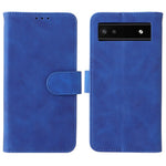 Comfortable Skin-touch Feeling Anti-scratch PU Leather Stand Phone Cover Wallet Case for Google Pixel 6a