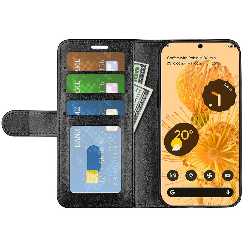 For Google Pixel 7 Pro 5G Crazy Horse Texture Phone Case PU Leather All-round Protection Stand Wallet Cover