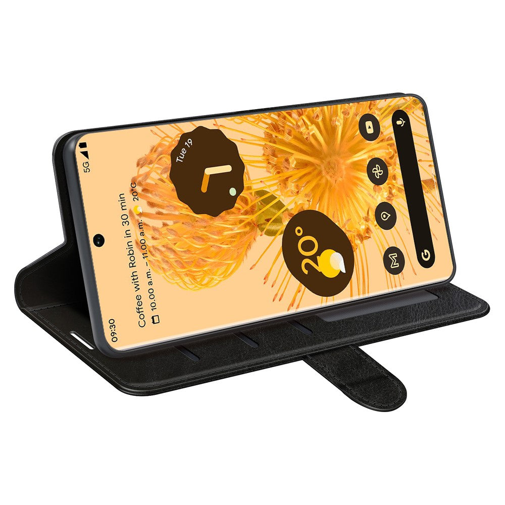 For Google Pixel 7 Pro 5G Crazy Horse Texture Phone Case PU Leather All-round Protection Stand Wallet Cover