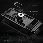 For Google Pixel 7 5G Military Grade Shockproof Anti-Scratch Ring Kickstand PC + TPU Hybrid Phone Case Protector