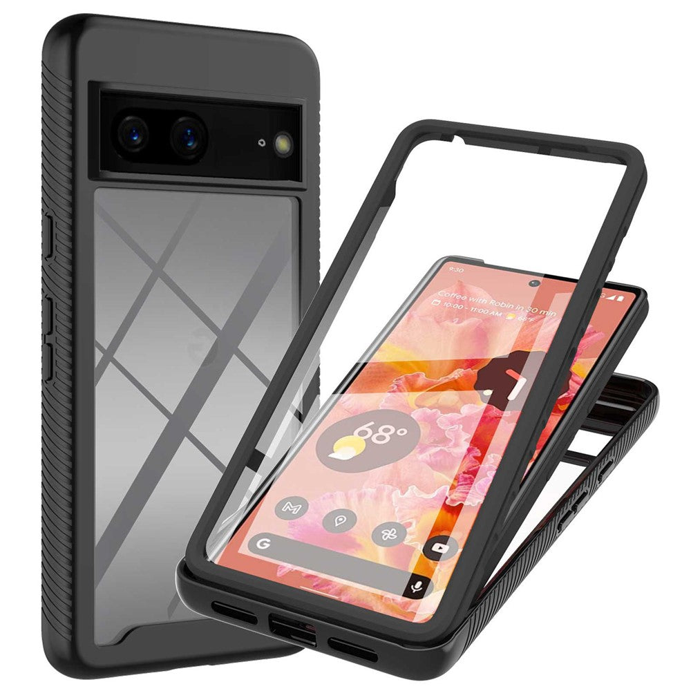For Google Pixel 7 5G YB PC Series-6 Built-In PET Screen Film Phone Cover, Shockproof TPU+PC Detachable Shell
