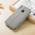 VILI DMX Cross Texture-kortpladslædercover med stander til Asus Zenfone 5Z ZS620KL/5 ZE620KL