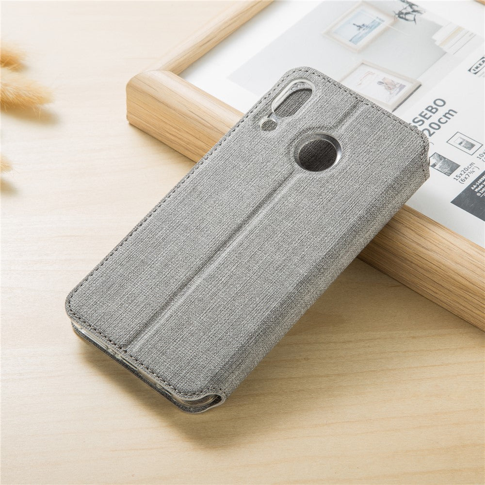 VILI DMX Cross Texture-kortpladslædercover med stander til Asus Zenfone 5Z ZS620KL/5 ZE620KL