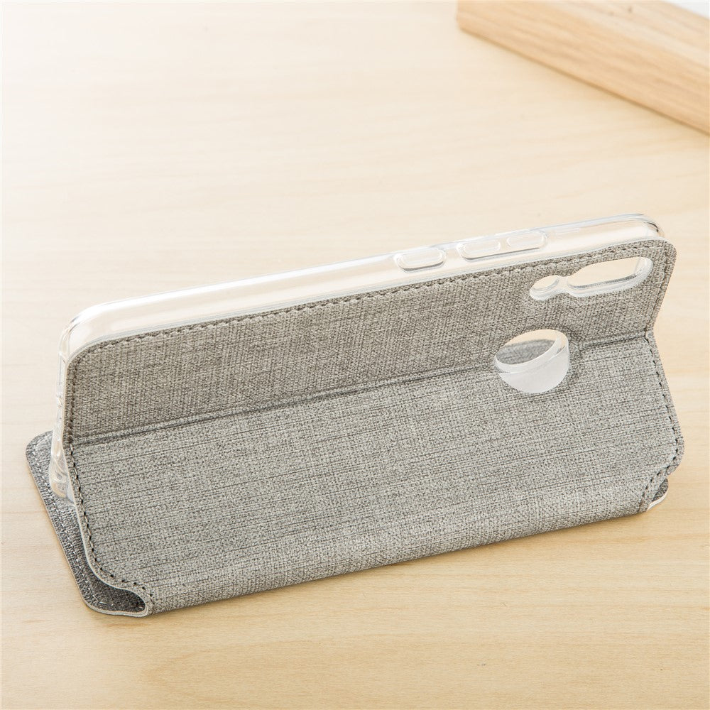 VILI DMX Cross Texture-kortpladslædercover med stander til Asus Zenfone 5Z ZS620KL/5 ZE620KL