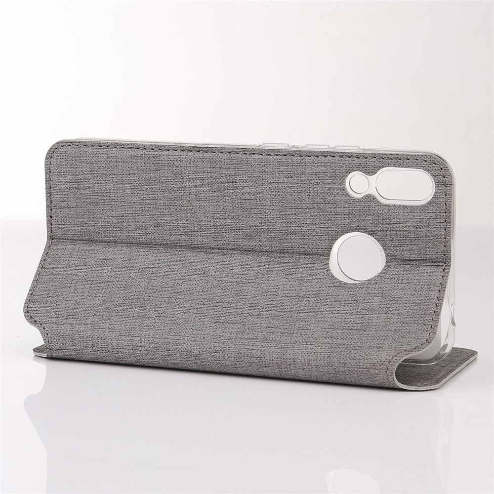 VILI DMX Cross Texture-kortpladslædercover med stander til Asus Zenfone 5Z ZS620KL/5 ZE620KL