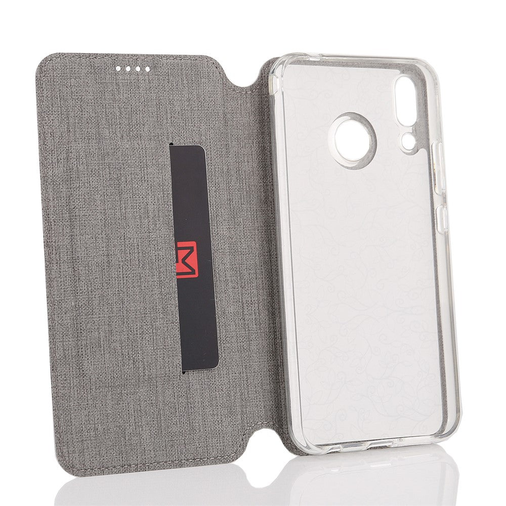 VILI DMX Cross Texture-kortpladslædercover med stander til Asus Zenfone 5Z ZS620KL/5 ZE620KL