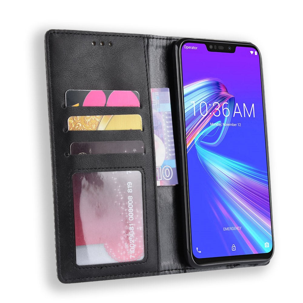Vintage Style Wallet Leather Stand Cover for Asus Zenfone Max (M2) ZB633KL