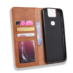 Plånboksfodral i PU-läder i vintagestil för Asus Zenfone 6 ZS630KL/Zenfone 6z/Zenfone 6 2019
