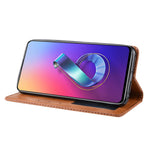 Plånboksfodral i PU-läder i vintagestil för Asus Zenfone 6 ZS630KL/Zenfone 6z/Zenfone 6 2019