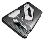 Carbon Fiber Texture Precise Cut-Out Well-Protected TPU Phone Protector Cover for Asus ROG Phone 5