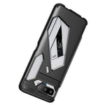 Carbon Fiber Texture Precise Cut-Out Well-Protected TPU Phone Protector Cover for Asus ROG Phone 5