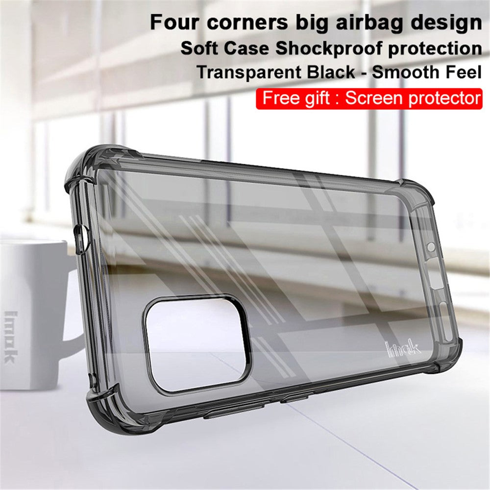 IMAK Fleksibelt TPU-cover Stødabsorberende cover med High Definition skærmbeskytter til Asus Zenfone 8 ZS590KS