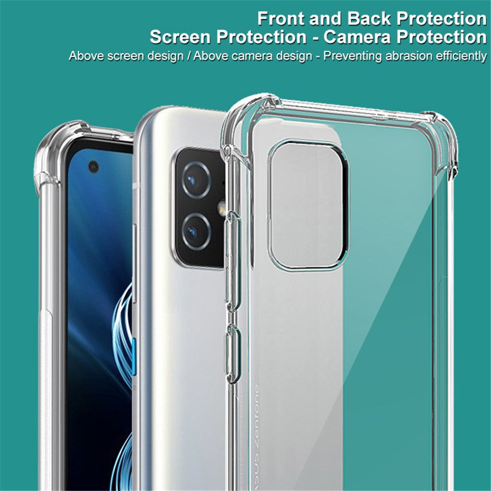 IMAK Fleksibelt TPU-cover Stødabsorberende cover med High Definition skærmbeskytter til Asus Zenfone 8 ZS590KS