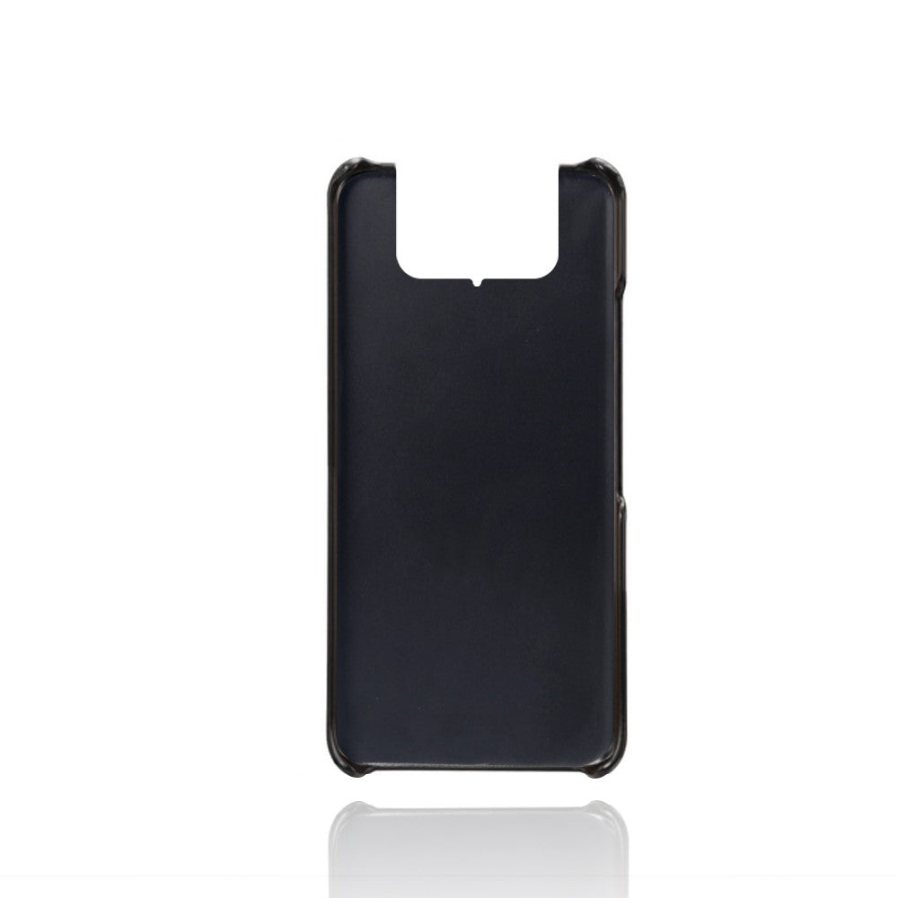 Læderbelagt PC-cover Mobiltelefon Beskyttelsesetui med Dobbelt Kortlomme til Asus Zenfone 8 Flip
