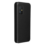 Carbon Fiber Texture Auto-absorbed Leather Cell Phone Case Shell with Card Holder for Asus Zenfone 8