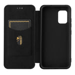 Carbon Fiber Texture Auto-absorbed Leather Cell Phone Case Shell with Card Holder for Asus Zenfone 8