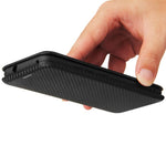 Carbon Fiber Texture Auto-absorbed Leather Cell Phone Case Shell with Card Holder for Asus Zenfone 8