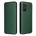 Carbon Fiber Texture Auto-absorbed Leather Cell Phone Case Shell with Card Holder for Asus Zenfone 8