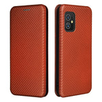 Carbon Fiber Texture Auto-absorbed Leather Cell Phone Case Shell with Card Holder for Asus Zenfone 8