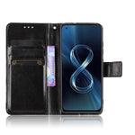 Crazy Horse Texture PU læder pung cover med stander til Asus Zenfone 8 ZS590KS