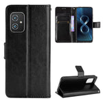 Crazy Horse Texture PU læder pung cover med stander til Asus Zenfone 8 ZS590KS
