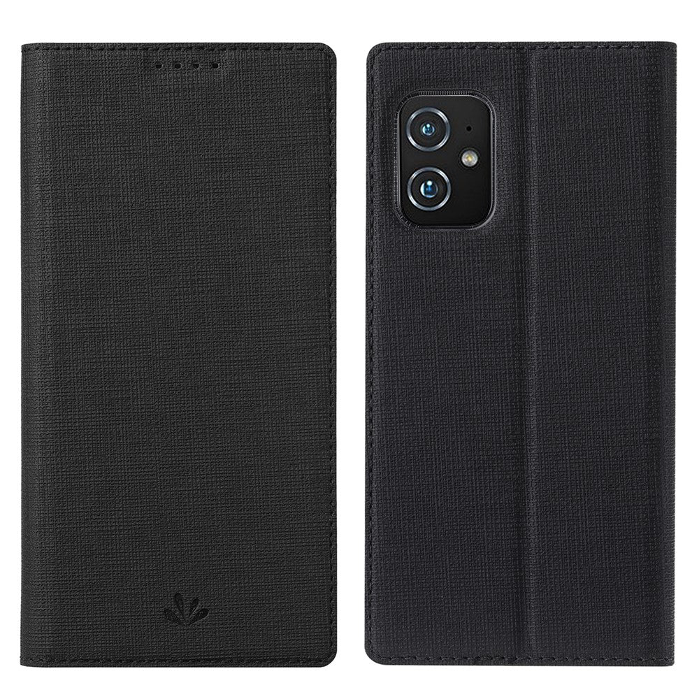 VILI DMX Cross Texture læderetui med kortholder til Asus Zenfone 8 (ZS590KS/ZS673KS)