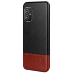 IMAK Ruiyi Series Bi-Color PU Leather Coated PC Cell Phone Back Case Shell with Screen Protector for Asus Zenfone 8 ZS590KS