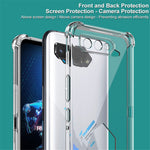 IMAK Transparent Stødsikker Fleksibel TPU Airbag Anti-Drop Cover med Skærmbeskyttelsesfilm til Asus ROG Phone 5 / 5s