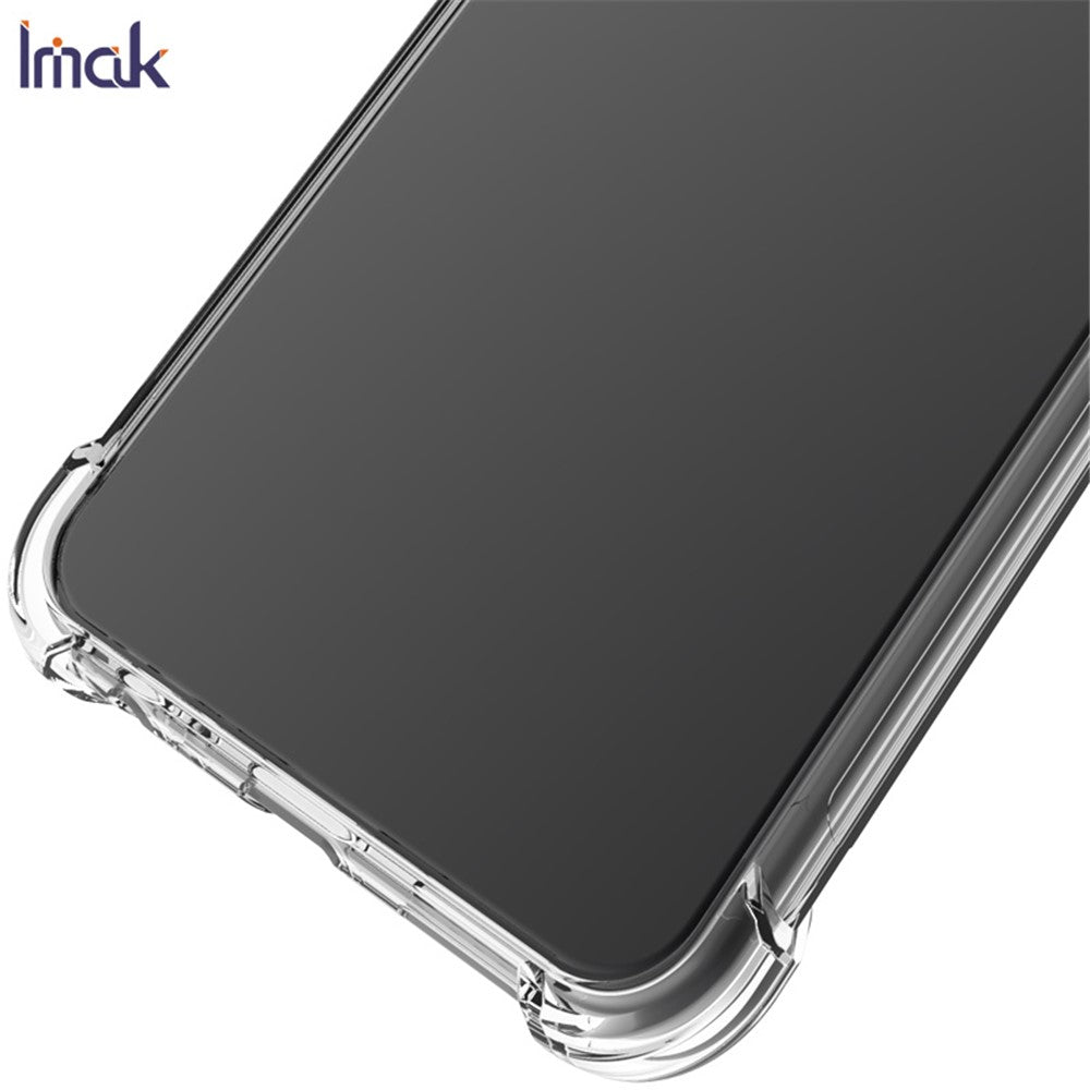 IMAK Transparent Shockproof Flexible TPU Airbag Anti-Drop Case Cover with Screen Protector Film for Asus ROG Phone 5 / 5s