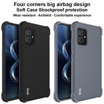 IMAK Four Corners Airbag Design Matte Finish Sandy Feel TPU Phone Case with Screen Protector for Asus Zenfone 8 ZS590KS