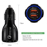 QC 3.0 Dual USB Telefon Tablet Hurtigoplader Biloplader Adapter til AiPower Opladning